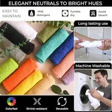 100% Cotton Wash Cloths For Showering Body And Face - Washcloths Colors Pack - Small Terry Towel Bath Rags For Adults And Bathroom - St Absorbent - Variety - View 6