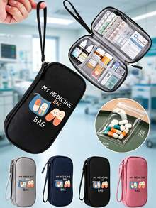 1pc Portable Medical First Aid Kit, Multi-Functional Storage Bag, Suitable For Storing Various Medicines And Bandages. Ideal For Home, Travel And Hiking Use. - View 2