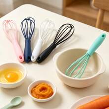 Colorful Mini Silicone Egg Beater Home Manual Cream Egg Mixer Kitchen Baking Tool - Multicolor - View 7