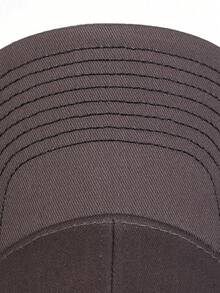 1 buah Topi Baseball Jala Warna Polos Pria, Topi Kasual yang Dapat Diatur untuk Aktivitas Luar Ruangan, Musim Semi/Panas - Cokelat - View 5