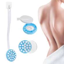 背部乳液塗抹器按摩器 手持式 易抓握 使用方便 適用於背部、腿部與足部 防曬乳、乳液與沐浴露 長柄洗澡刷 易用手動出液式 - A - 查看 1