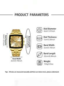 1pc New Unisex Business Luxury Fashion Quartz Watch, Quartz Movement - For Daily And Formal Occasions - Birthday Gift, Anniversary, Graduation Gift - Luxury Design, Fashionable And Exquisite, Party, Valentine's Day, Wedding, Gift For Friends And Family (Box Not Included) - Blue - View 7