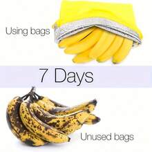1/2pcs Banana Storage Bag, Light Convenient Washable And Durable, Prevent Ripeness, Kitchen Vegetables And Fruits Fresh Storage, Yellow, Kitchen Supplies - View 6