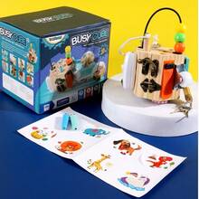 Children's Educational Wooden Toy, Thinking Enlightenment Key & Lock Cube, Montessori Teaching Aid - Multicolor - View 10