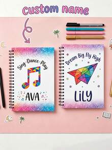 Customized Name Loop Notebook, Suitable For Primary School Students, Parents, Teachers And Gift Buyers. It Is An Assignment Record Book, Suitable For Various Occasions Such As The Start Of The School Year, The New Semester, And Christmas. - Multicolor - View 2