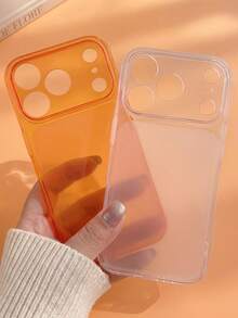 Phone Case: Semi-Transparent Matte Soft Shell Compatible With Apple 17ProMax, Vibrant Colors, Compatible With Apple 17Pro/17/16ProMax/16ProMax/15Pro/15Pro/15/14ProMax/14Pro/14Pro/13Pro/13/12ProMax/12/11ProMax/11, Lightweight Feel And Shockproof - Orange - View 7