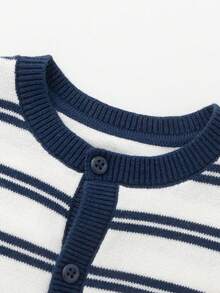 Balabala Kids Knitted Cardigan Sweater 2026 New Spring Autumn Soft Warm Button Up Boys Girls Cute School Layering Outfit - Blue Tint - View 3