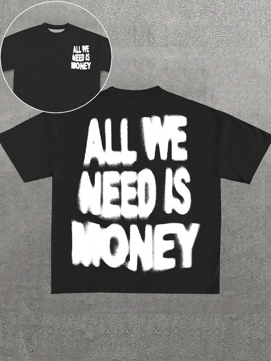 Men T-Shirts - 黑-1 - 查看 1
