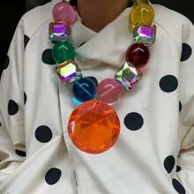 2026 Style Diverse Creative Hip-Hop Resin Crystal Pendant Necklace Women's Multi-Layer Exaggerated Necklace Fashion Jewelry Gift - Pearl - View 15
