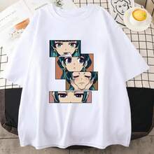 Neues Damen Anime Harajuku Shirt Niedliches Anime The Apothecary Diaries Grafik Damen T-Shirt Oberteil - Weiss - Übersicht 1