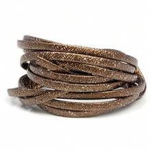 2m/件 時尚彩色紋理亮片人造皮革 5X3mm 適用於編織手鍊與項鍊 女款日常配戴 - 紋理閃光 - 查看 21