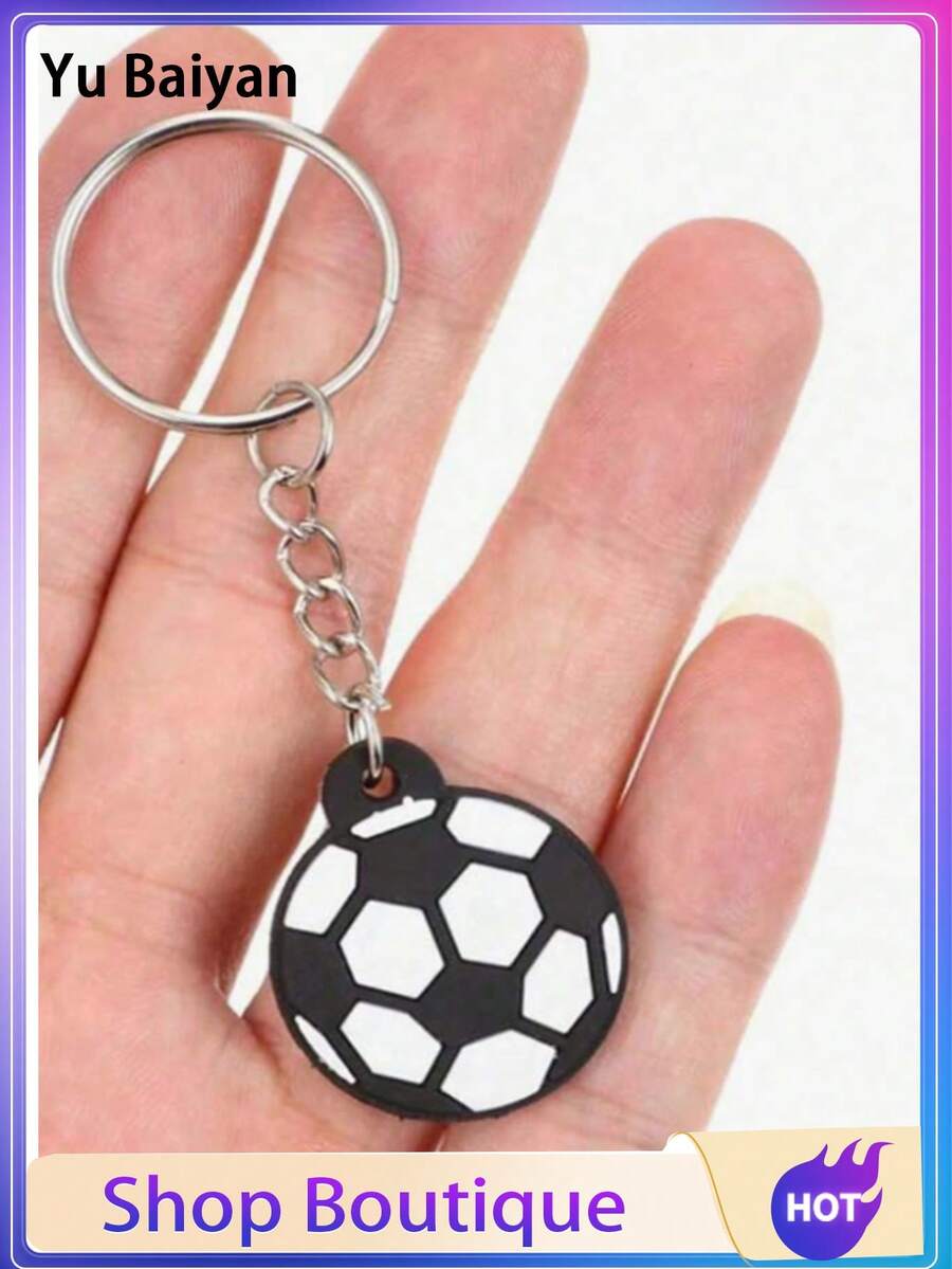 Soft Football Keychain, 2D Football Keychain, Keychain Set, Suitable For Filling Football Theme Party Favor Bags, Birthday Gifts, Backpack Charms, Football Keychain, Key Chain - View 1