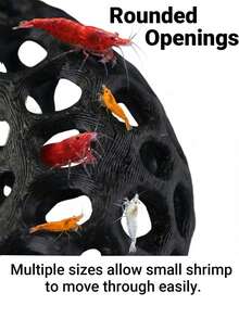 Shrimp Cave For Aquarium Plants, Round Aquarium Cave, Suitable For Cherry Shrimp And Dwarf Shrimp, Compatible With Planted Shrimp Tank Accessories, Aquarium Decoration - A - View 5