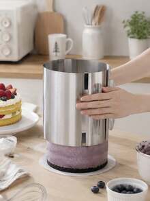 1pc Stainless Steel Adjustable Round Mousse Ring, 16-30cm Extendable Bottomless Cake Mold, Home Tiramisu Cheesecake Mille-Feuille Cake Border Baking Tool, 6-12 Inch Expandable Cake Ring Commercial Baking Shaping Mold, Easy To Clean And Reusable, Kitchen Cake DIY Tool, Suitable For Birthday Party Gathering Wedding Holiday Celebration - View 7