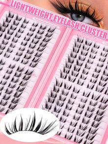 192PCS D Curl Fluffy Cat Eye Lash Book, Long Lasting Curly Lashes, Easy To Apply For Beginners, Suitable For Daily Commute, Wedding, Party & Travel - D - View 7