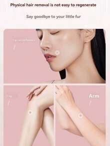 AXH. Alat Pencabut Bulu Wajah Elektrik Wanita, Epilator Kecantikan, Alat Pencabut Bulu Tubuh dan Lengan dengan Benang Katun dan Layar LCD - Emas - View 3