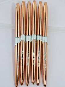 Olasalon Acrylic Nail Brush, Suitable For DIY Home Nail Salon Nail Tools, Gold Aluminum Alloy Handle - Bronze - View 8
