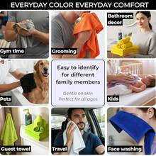 100% Cotton Wash Cloths For Showering Body And Face - Washcloths Colors Pack - Small Terry Towel Bath Rags For Adults And Bathroom - St Absorbent - Variety - View 7