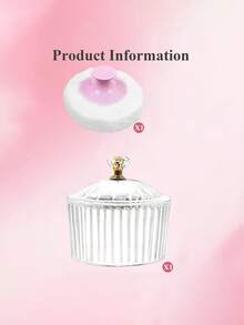 2pcs Bubble Loose Powder Case Set With Large Soft Powder Puff, Reusable Face And Body Powder Brush, Portable Powder Compact, Suitable For Touch-Ups And Travel - Multicolor - View 6