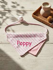 Personalized Pet Scarf Customized Dog Bandana With Name Pet Drool Bib Customizable Pet Scarf Fashionable Comfortable Dog Gift Cute Personalized Pet Summer Elegant Autumn Clothing Accessories Customized Scarf & Scarf Accessories Dog Accessories Dog Collar - Multicolor - View 5