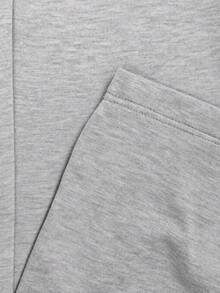 Celana Jogging Pria Abu-abu Muda Longgar dengan Kaki Lebar, Pinggang Ganda Motif Kotak-kotak Kontras, Tali Serut di Pinggang, Saku Samping, Streetwear Gaya Y2K untuk Musim Gugur/Dingin - Grey - View 6