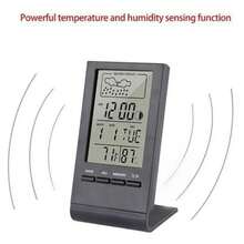 Pengukur Suhu & Kelembaban Digital, Higrometer Terkalibrasi Dalam Ruangan, Sensor Pemantauan Suhu & Kelembaban, Layar LCD, Tanggal & Jam Angka Besar, Cocok Untuk Dinding, Dapur, Rumah Kaca, Dalam Ruangan, Bayi - MultiWarna - View 4