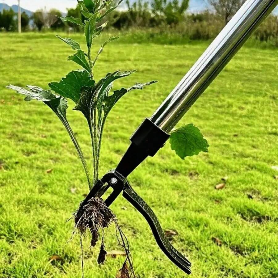 1 Peça Ferramenta de Jardinagem Ergonômica de Aço Reforçado com Cabo Completo, Sem Necessidade de Dobrar, Puxar ou Ajoelhar para Remover Facilmente as Ervas Daninhas, para Quintal, Gramado e Canteiros de Flores