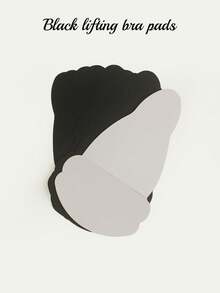 10pcs Disposable Invisible Seamless Leak-Proof Anti-Sag Lifting Breast Pads, Adjustable Size - 黑色 - 查看 5