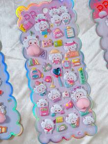 Cute 3D PP Bubble Stickers Peach Stickers Children Decoration Stickers Stress Relief DIY Stationery Stickers - Multicolor - View 5