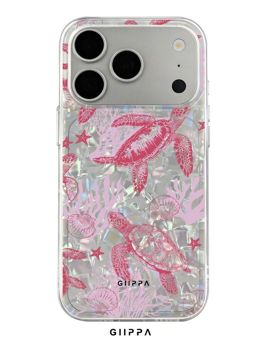 GIIPPA 1件海洋混色圖案設計手機殼,適用於Phone 17 Pro Max,兼容Phone 16 Pro Max、15 Pro Max、14 Pro Max,韓式高端時尚趣味手機殼,兼容11/12/13/14/15/145 Pro Max Plus,優雅設計適合男女,送給女友的完美禮物,適用於聖誕節、情人節、復活節、婚禮季和生日! - 粉色 - 查看 1