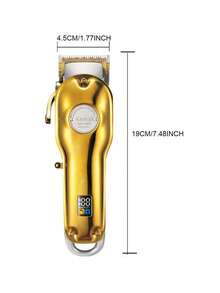 Kemei KM-1986 Tondeuse à cheveux professionnelle tout métal électrique pour hommes, tondeuse de coiffeur à forte puissance, sans fil, rechargeable par USB, tondeuse à cheveux réglable, tondeuse à cheveux de haute qualité, machine à couper les cheveux, cadeau pour hommes - Voir 3