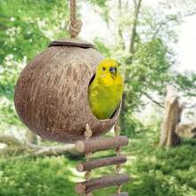 Hanging Bird House Cage Toy For Pet Bird, Natural Coconut Fiber For Bird Nest Breeding Bird Nesting Box - View 3