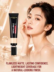 L’Oreal Paris L'Oreal PRO 粉底液 #320，10/35ml，雙重控油配方，高遮瑕，防水防暈染，輕盈配方，持久霧面妝效，適合油性肌膚 - 吸油棒PRO恆放溢彩持色粉底液#320 - 查看 3
