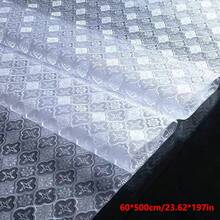 1 Roll Vintage Geometric Pattern Glass Film, Privacy Window Film, Glass Window Film, Reusable Non-Adhesive Glass Decorative Film For Home And Office Decor - Clear - View 19