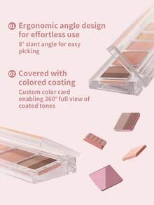 PERIPERA All Take Mood Palette #04 If Pink, Check Dm Plz 1 Slim Ruler Palette 6g，冷調柔霧紫灰色多重質地眼影盤，適合冷色調與橄欖色肌膚，日常旅行妝容與新手適用 - 04 冷調低飽和粉紅紫色 - 查看 2