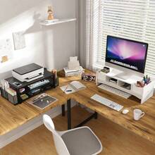 Soporte Monitor Escritorio De Madera De 2 Nivele Organizador YMYM - Granate - Ver 9