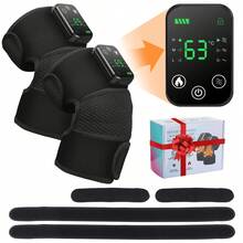 Hailicare Electric Knee Massager Brace For - Vibration Therapy With LED Controller And Adjustable Support Belt - Multicolor - View 7