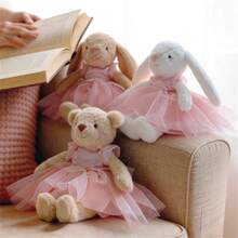 Kids Play Animal Figures - Pink Skirt With Brown Rabbit Design - View 11