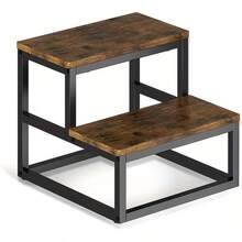 600LBS 2-Tier Step Stool, Heavy-Duty Wooden Step Stool For Adults, 2-Step Household Ladder, Multi-Functional Bedside Foot Stool, Compact Portable Step Stool For Bathroom, Bedroom, Kitchen & School, Sturdy Wooden Household Step Ladder, Easy To Carry - Two Levels 350 Pounds - View 7