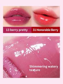 PERIPERA Ink Mood Glowy Tint #13 Berry Pretty 1支 4g，冷調紫莓色玻璃光澤保濕唇釉，不黏膩，適合冷橄欖色肌膚，春夏日常妝容 - 13 甜美漿果色 - 查看 4