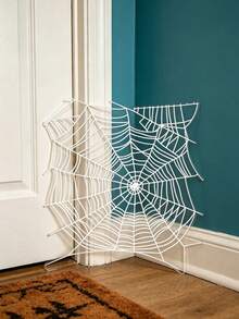 Halloween Spider Web Decoration Template, 3D Art Style, Suitable For Halloween, Trick Or Treat Events, Scary Party Decor, Halloween Scene Setup, Yard Decoration, Haunted House Decor, Home Decor, Garden Decor, Wall Decor, Fence Decoration - One Size Fits All - View 2