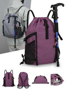Mochila ligera y plegable para hombres, adecuada para actividades al aire libre y desplazamientos, gran capacidad, estilo coreano, unisex - Multicolor - Ver 2