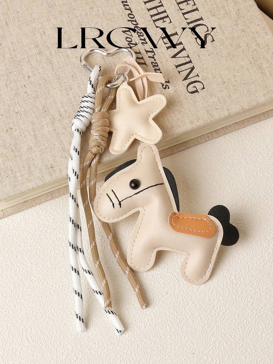 Women's Bag Charm Fashionable Personalized White Star Pony Rope Knot - White - View 1