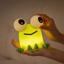 GLOOPRO Frog Night Light Bedside Lamp 3-Level Dimmable Timer Function USB Rechargeable Touch Sensor Suitable For Children And Teenagers Bedroom Party Bookshelf Sofa Vanity Birthday Holiday Gift Decorative Light - Frog Night Light - View 14