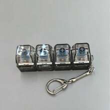1pc Stress Relief Keychain, Keyboard Key Design, Adult Finger Toy, Finger Press Keychain, Soothing Tool, Focus And Relaxation, Suitable For Christmas Birthday Gift, Fingertip Toy Keyboard, Toy Keychain, Cool Toy - Multicolor - View 18