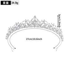 1件女款婚禮皇冠，合金水晶頭飾，適用於婚禮、派對優雅場合、生日等 - 彩色 - 查看 6