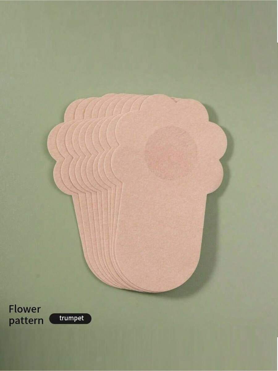 Disposable Lift Nipple Covers, Trumpet Circular Breast Tape Invisible Adhesive Bra Pads, Thin Breathable Non-Woven Pasties Anti-Sag Anti-Show Through For Wedding Dress, Strapless Tops - A - View 1