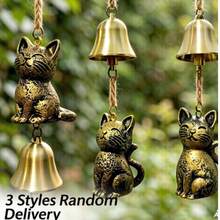 1pc Vintage Cat Metal Wind Chime With Bell - Lucky Wind Chime, Suitable For Yard Garden Home Decor, Great Gift For Cat Lovers - Cat - View 7