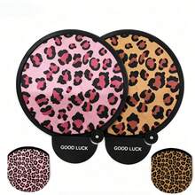 1/2pcs Leopard Print Folding Fan With Leopard Print Storage Box, Suitable For Parties, Birthdays, Queuing, Can Be Used As Princess Gift - A - View 13
