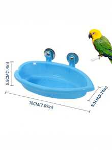Bird Bath Basin And Parrot Cage Compatible - Hanging Bird Bath Tub, Parrot Bath Box, Bird Cage Accessories Bird Bath Supplies, Portable Bird Bath And Feeder (Suitable For Parrots) - Bath - View 6